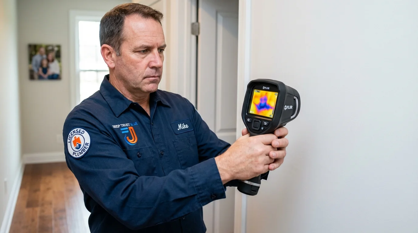 Thermal imaging leak detection by Johns Plumbing LLC in Merrill